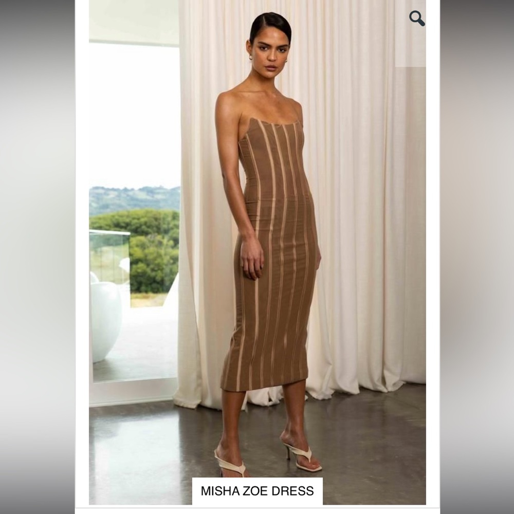 Misha Zoe Dress in Carribou